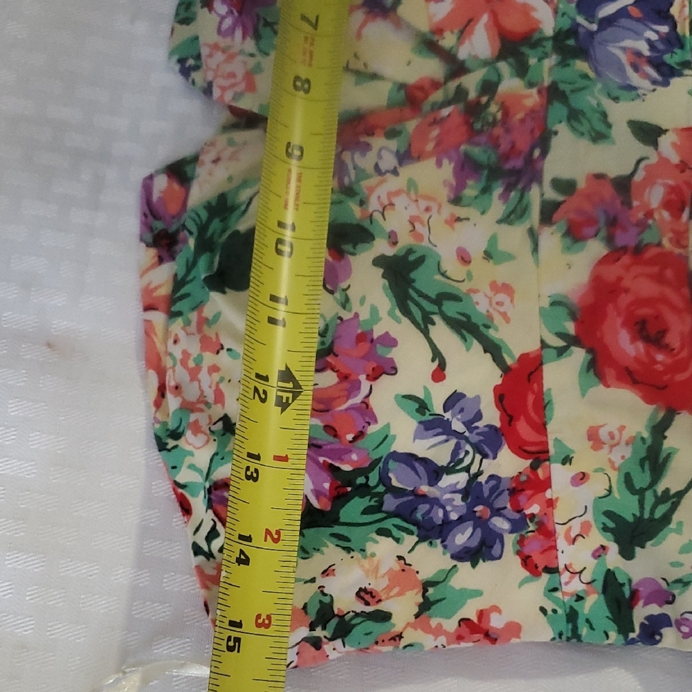 Sans Souci Pink and Green Pleated Strapless Sundress Sz M - Picture 15 of 17